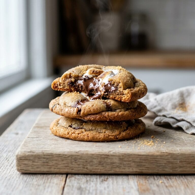 Brown Butter Sβmores Stuffed Cookies
