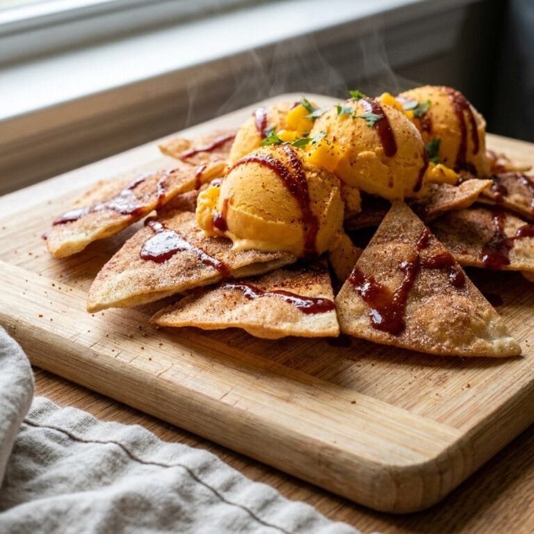 TajΓn Mango Ice Cream Nachos with Chamoy Drizzle