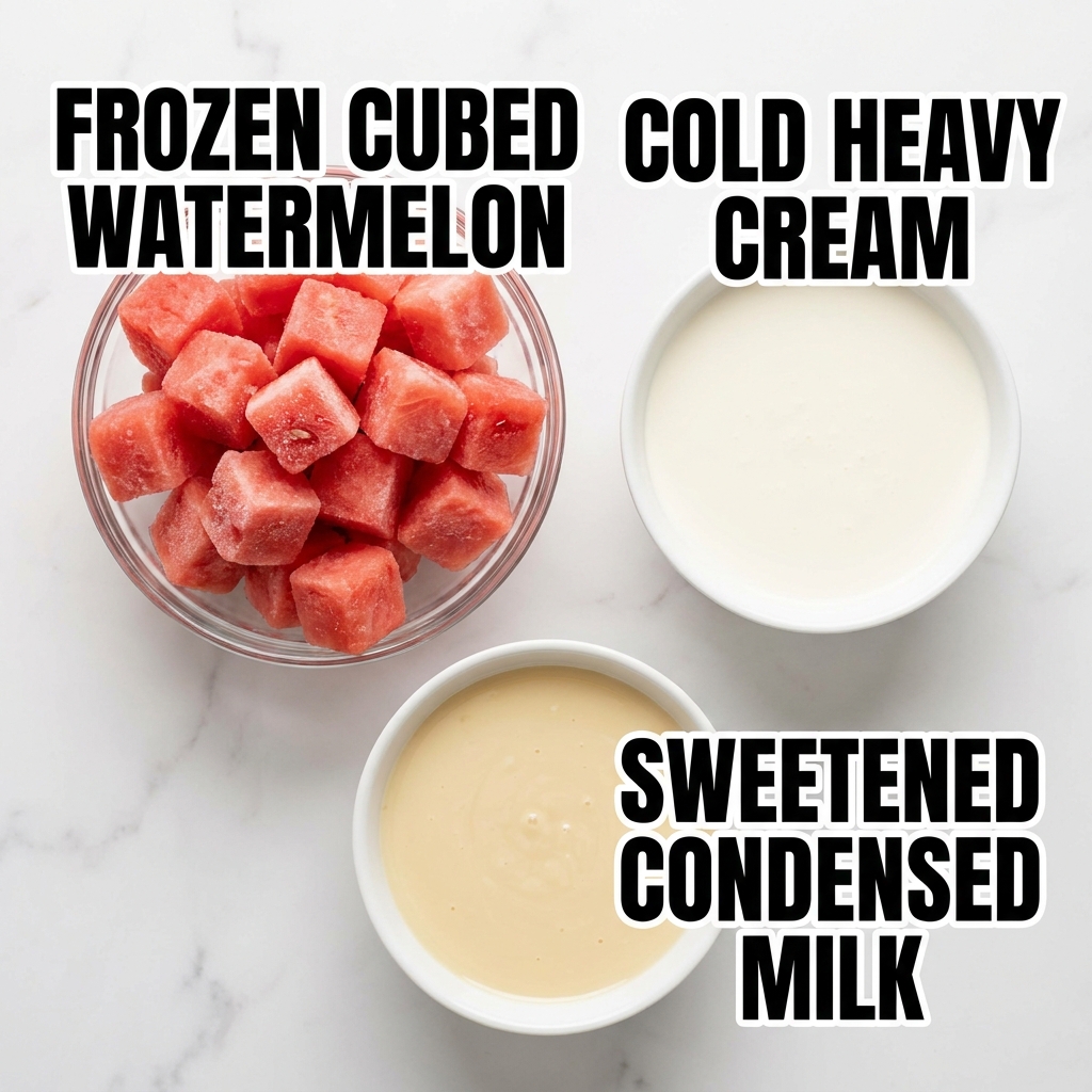 3-Ingredient Watermelon Ice Cream