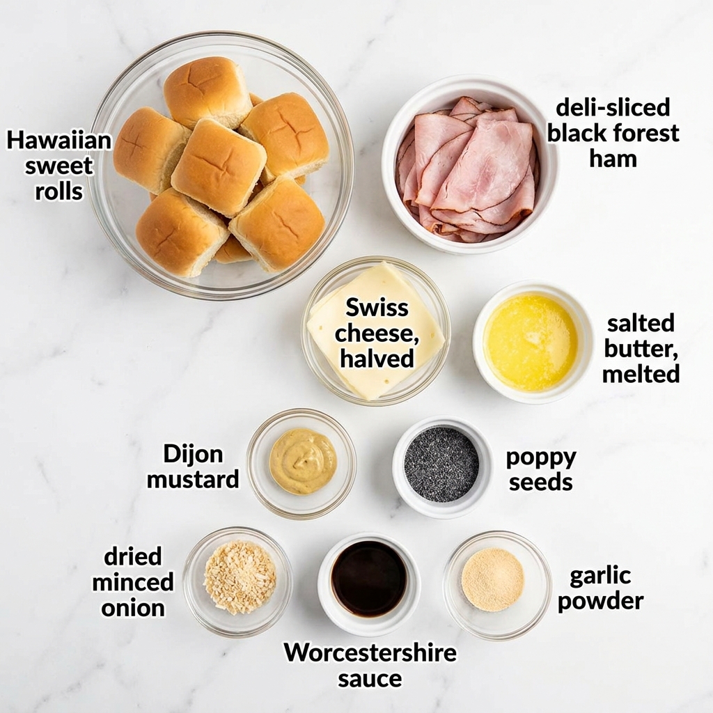 Ham and Cheese Sliders on Hawaiian Rolls