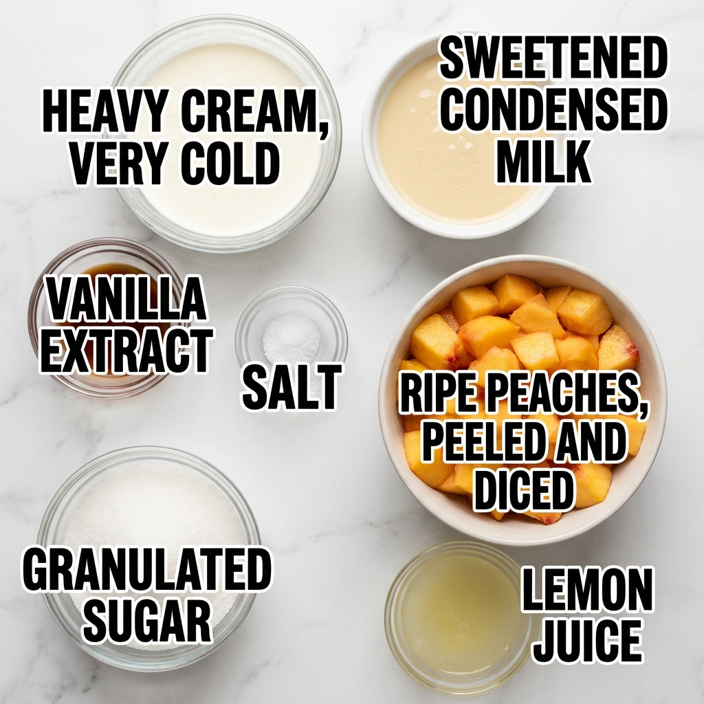 No-Churn Peach Ice Cream