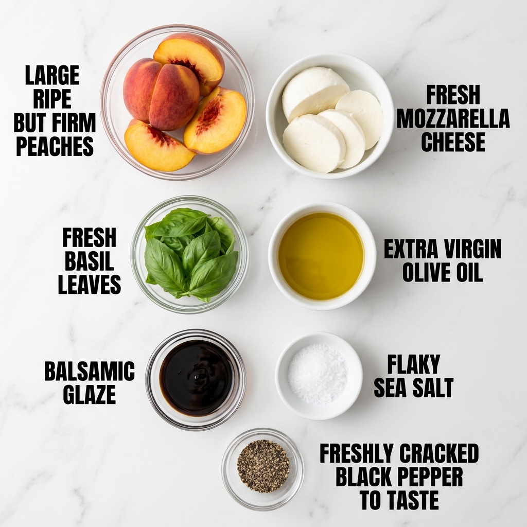 Peach Caprese Salad with Balsamic Glaze