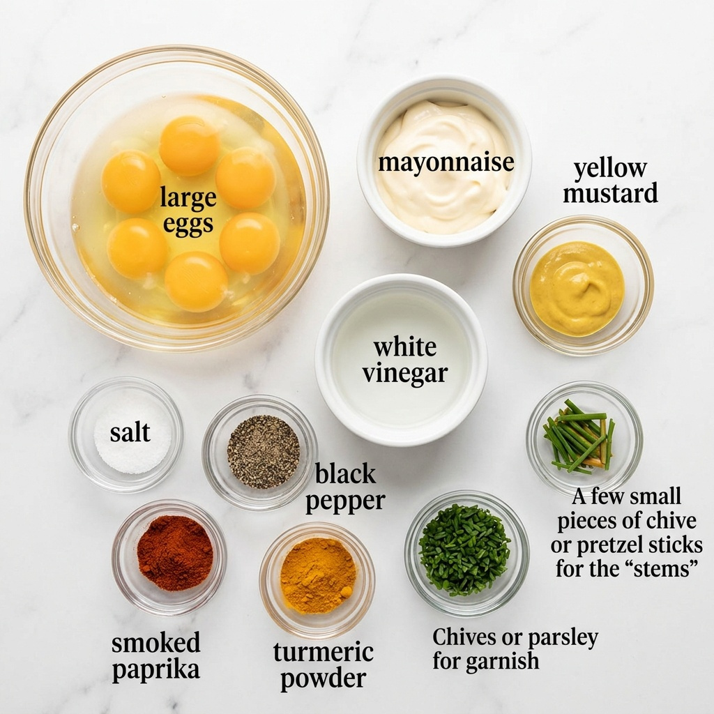 Pumpkin deviled eggs