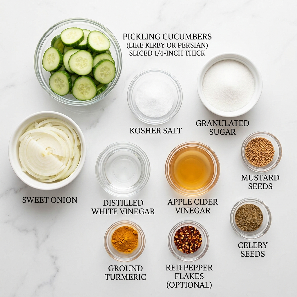 Refrigerator Bread and Butter Pickles (Quick No-Cook Method)