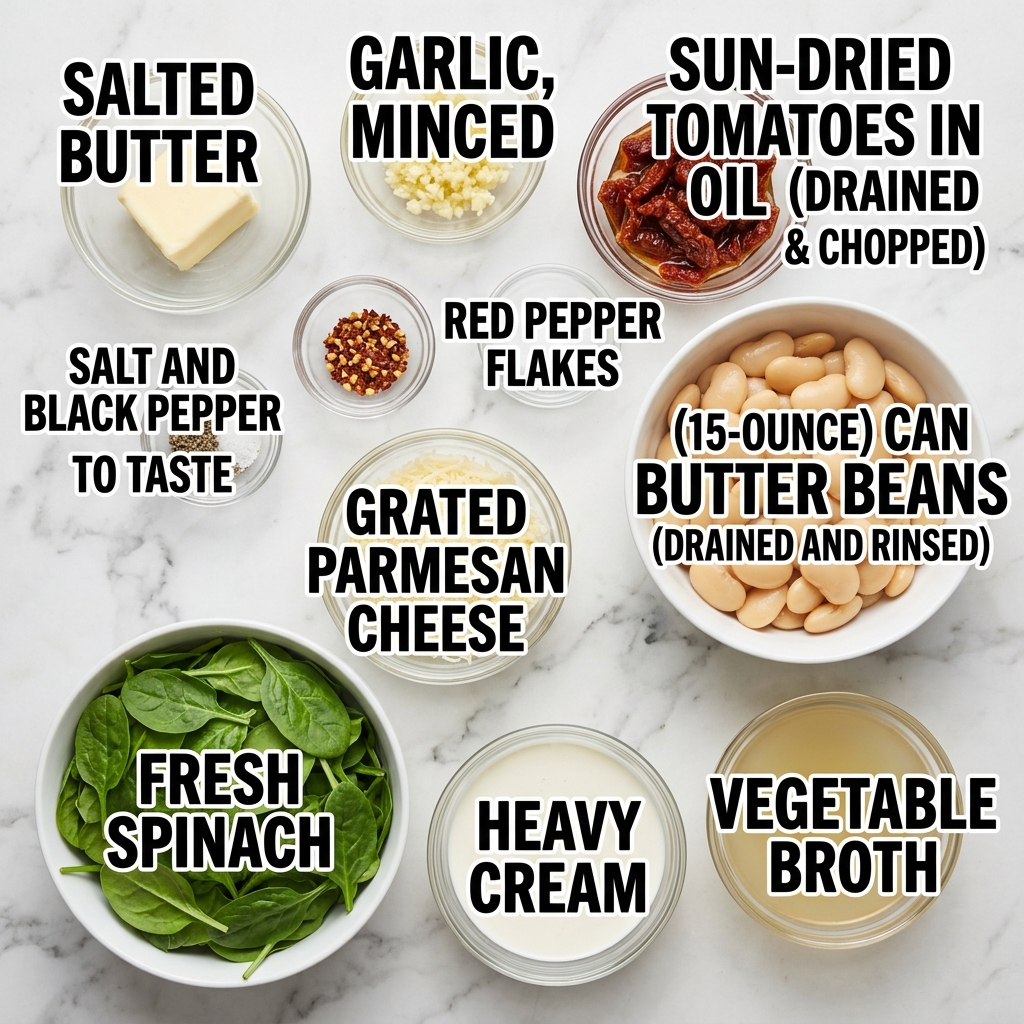 Tuscan Butter Beans With Spinach and Sun-Dried Tomato
