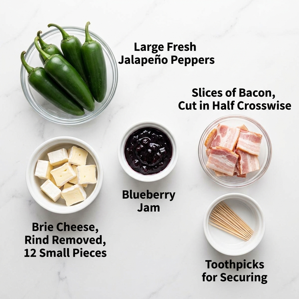 Blueberry Brie Jalapeño Poppers