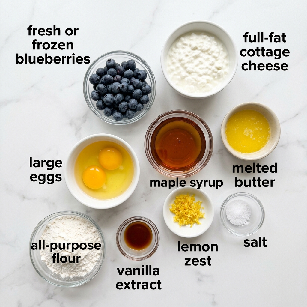Blueberry Cottage Cheese Breakfast Bake