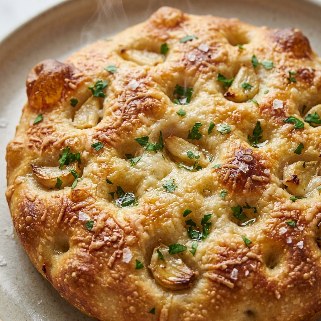 Easy Garlic Parmesan Focaccia Bread Recipe Loaded with Savory Flavor
