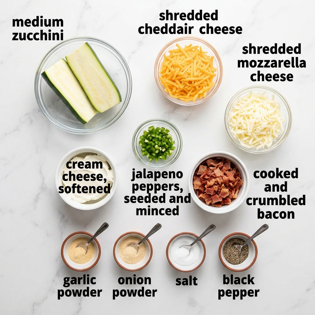 Jalapeno Popper Zucchini Boats