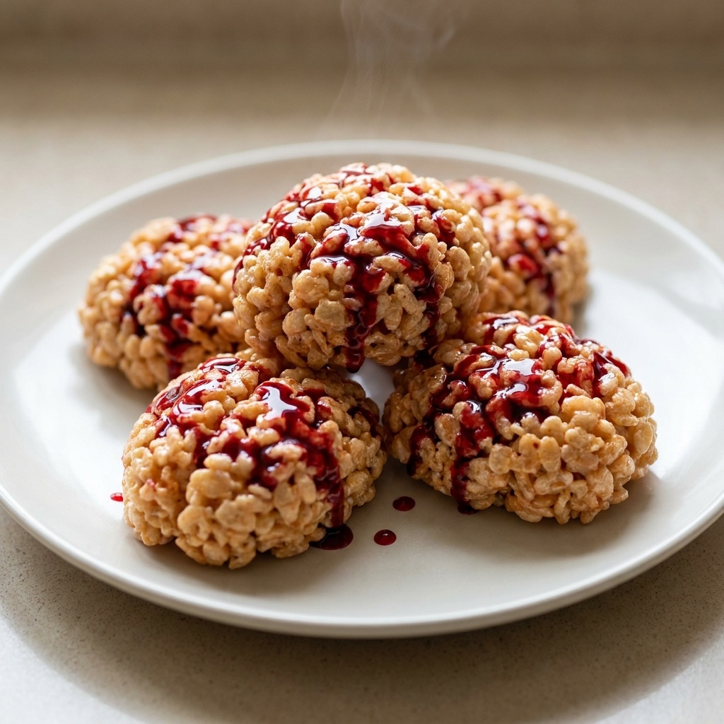 Marshmallow Rice Krispies Halloween Brains