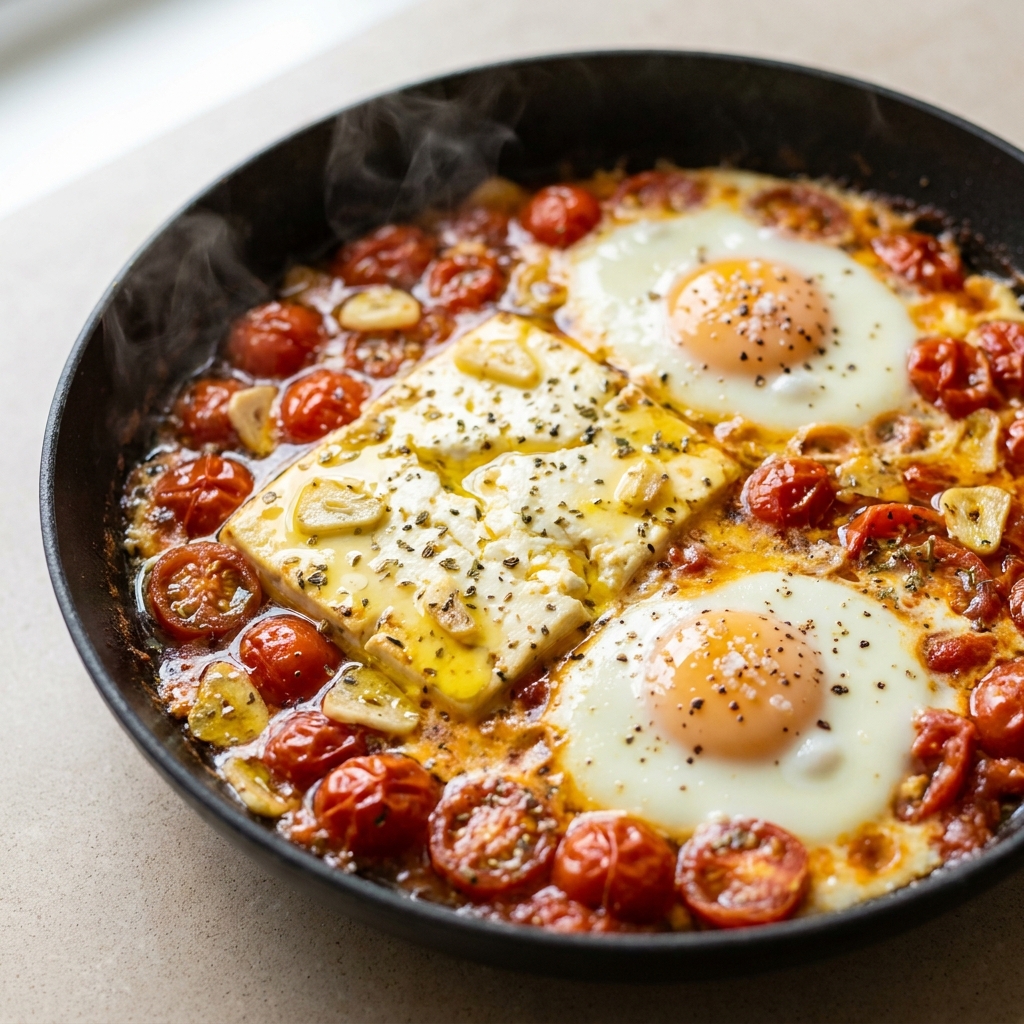 Mediterranean Baked Feta Eggs