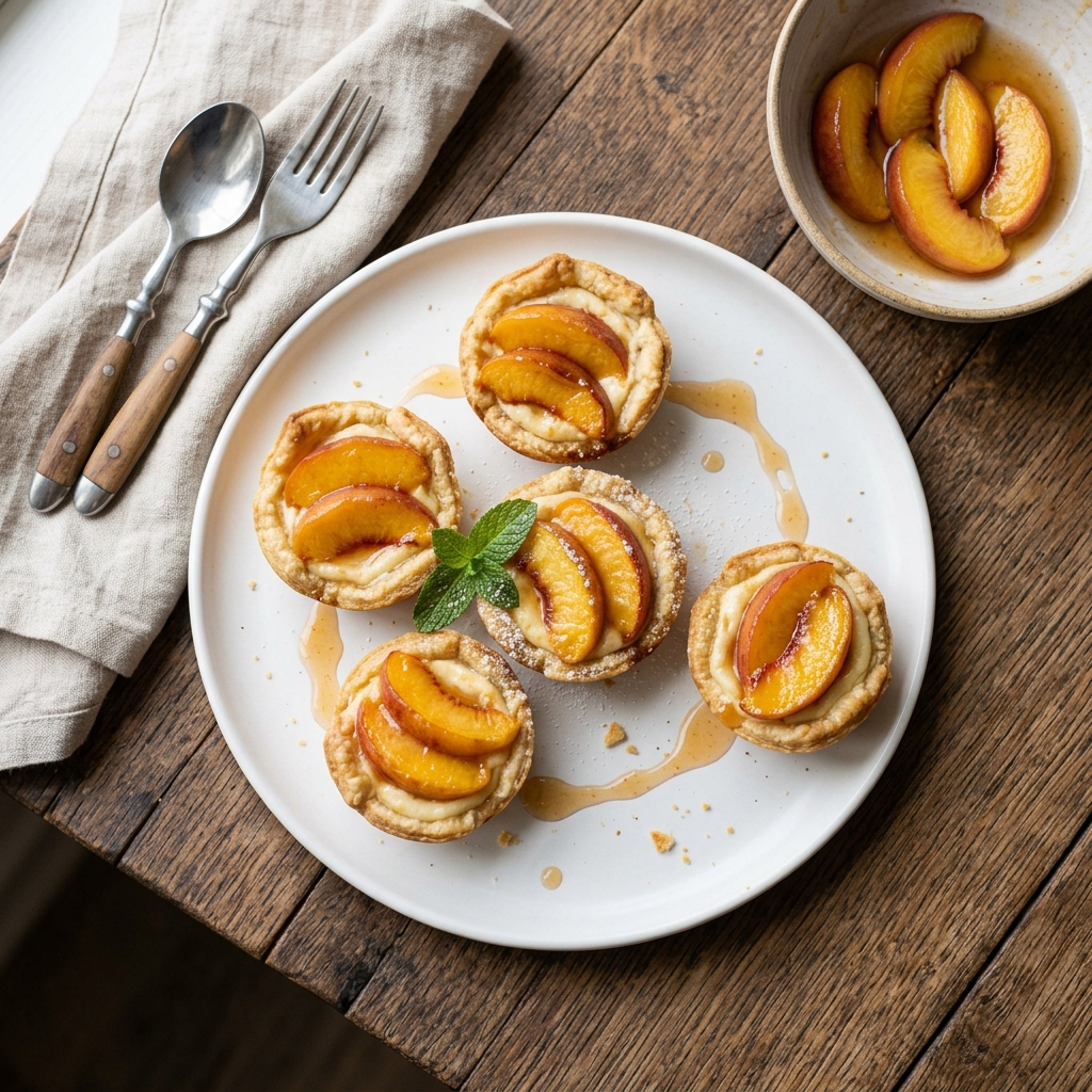Peach and Cream Cheese Mini Tarts