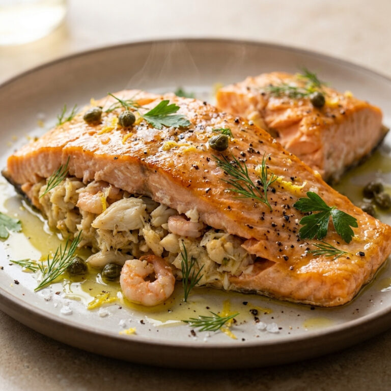 Seafood Lover's Delight | Crab & Shrimp Stuffed Salmon Recipe