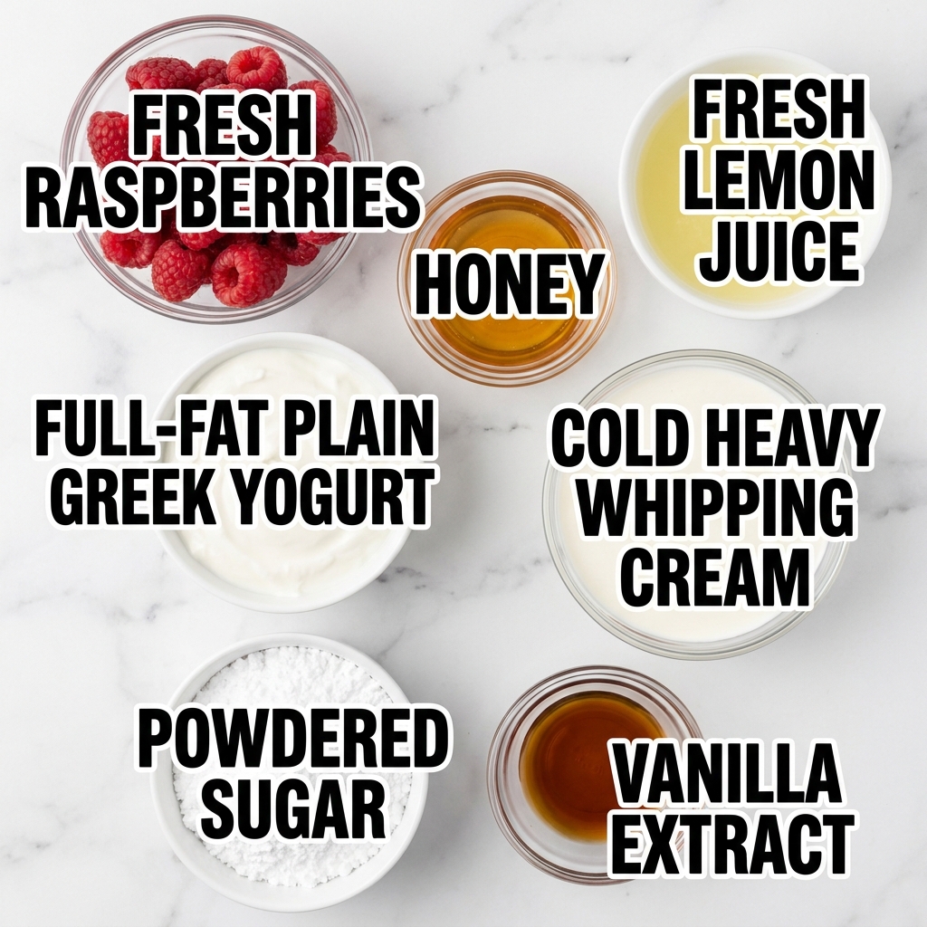 Whipped Raspberry Frozen Yogurt Cups