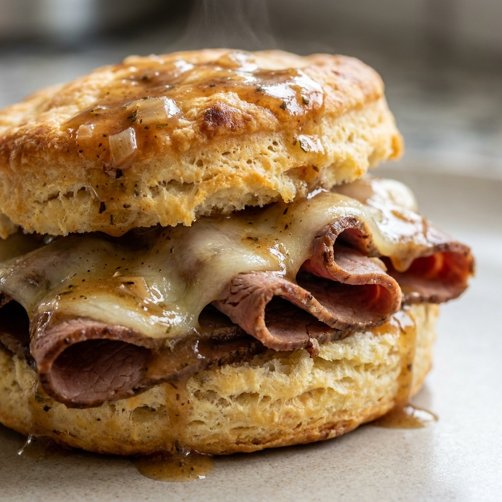 Baked french dip biscuits recipe