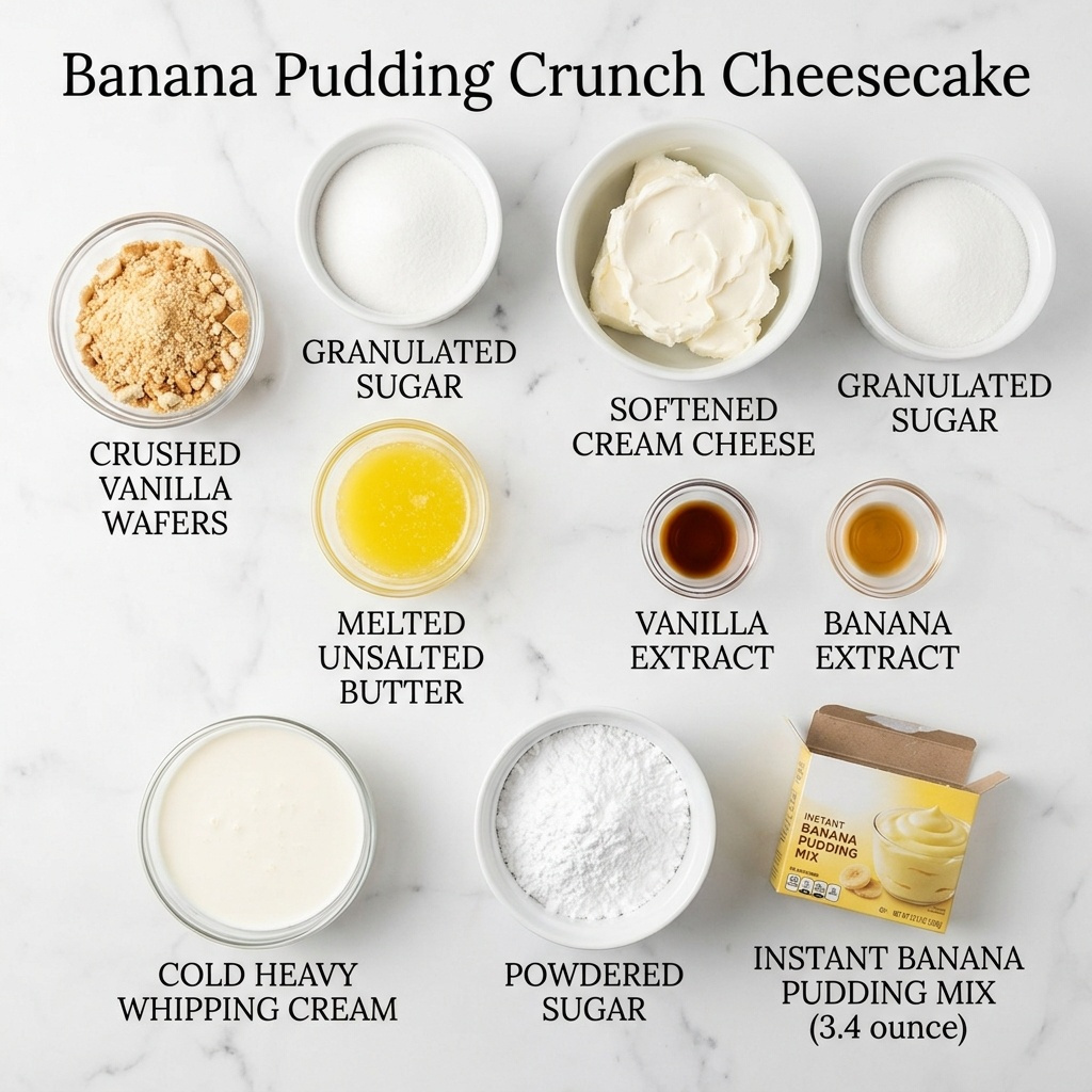Banana Pudding Crunch Cheesecake