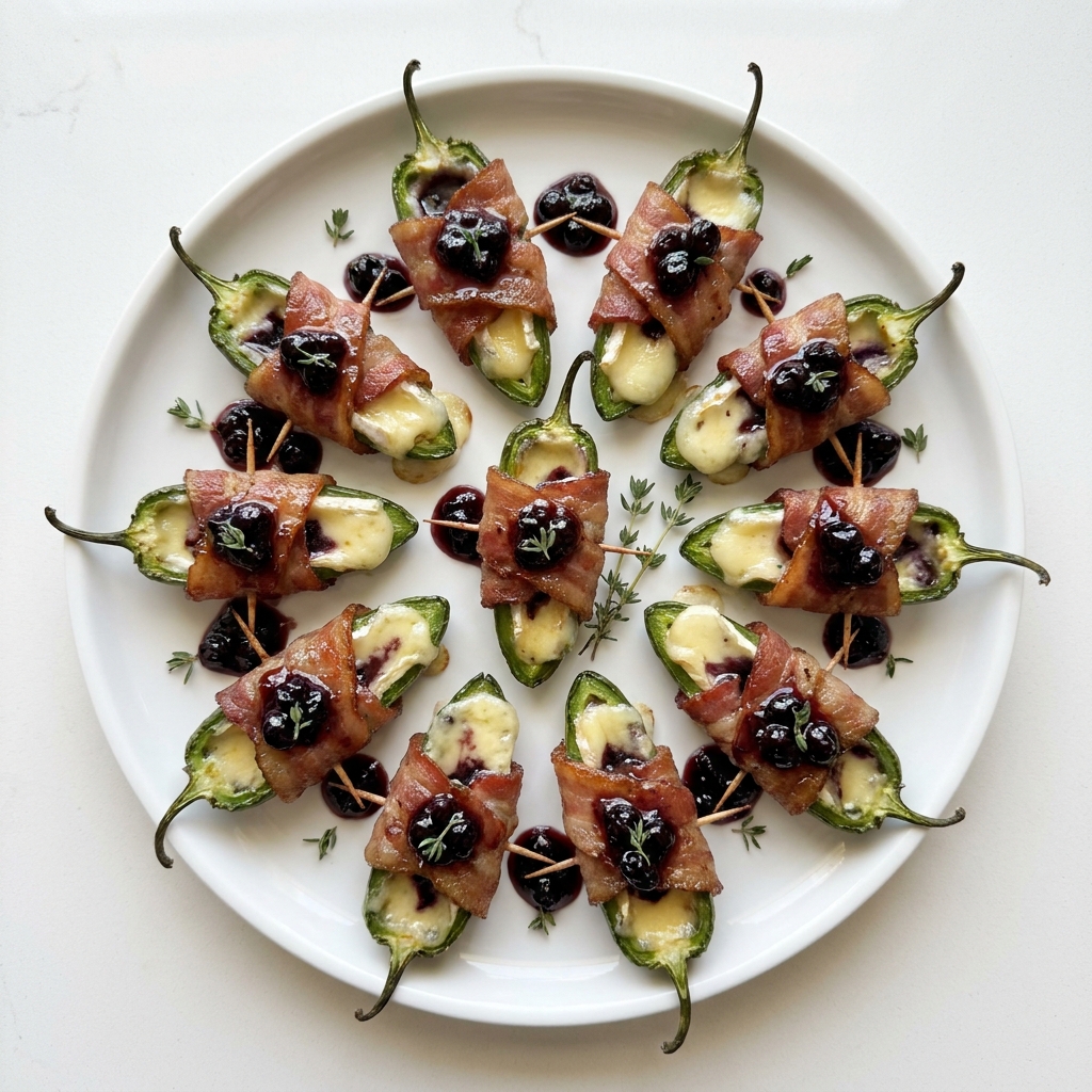 Blueberry Brie Jalapeño Poppers