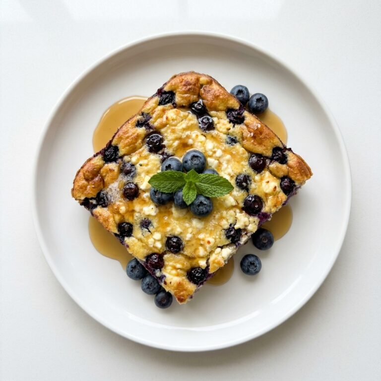 Blueberry Cottage Cheese Breakfast Bake