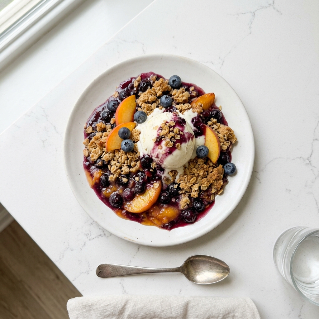 Blueberry Peach Crumble