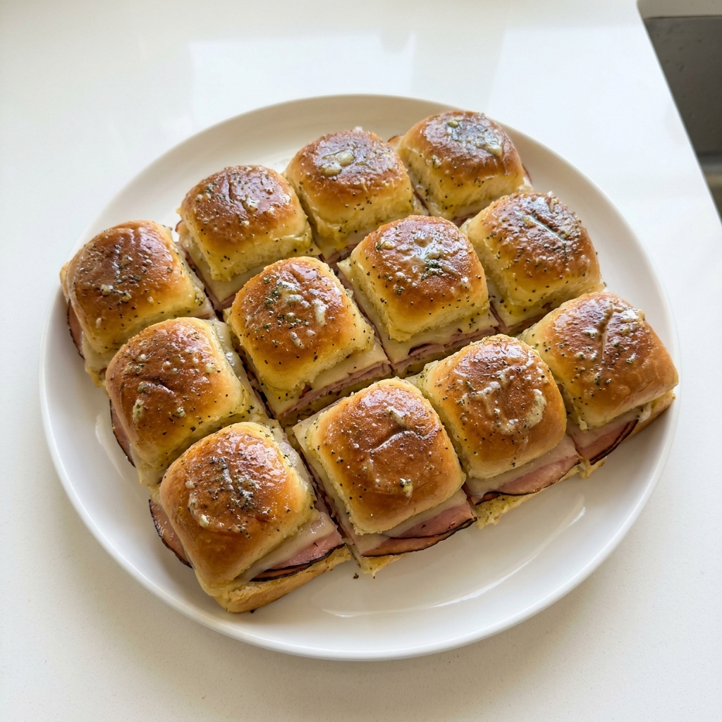 Ham and Cheese Sliders on Hawaiian Rolls