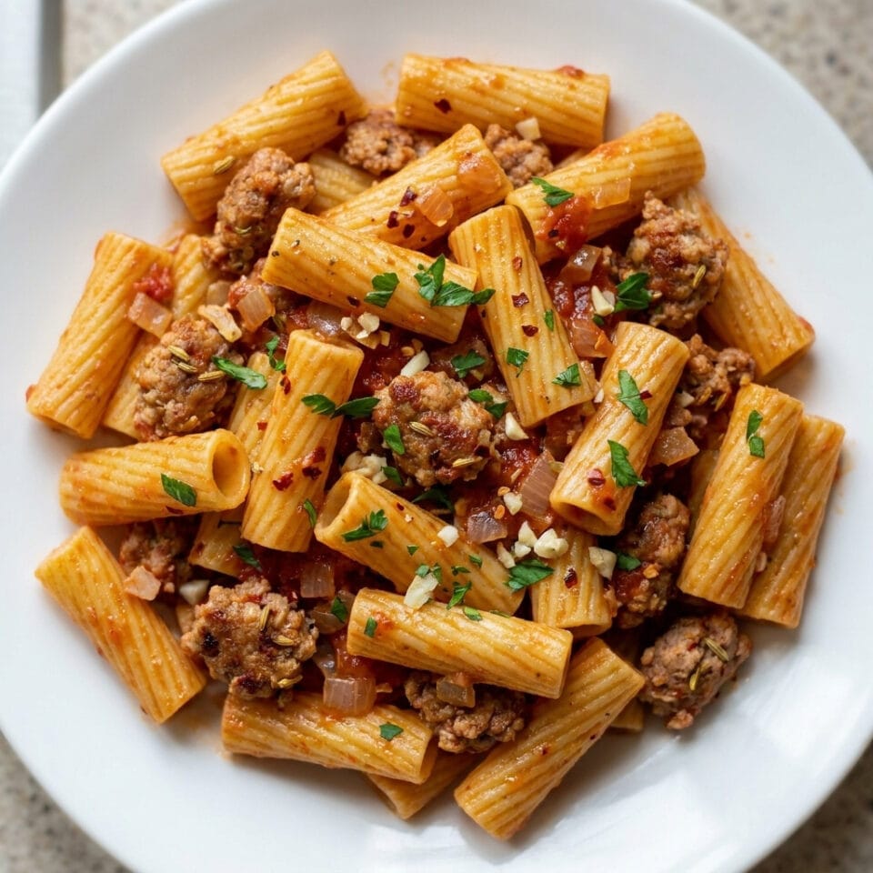 Hearty Italian Sausage Rigatoni Pasta Recipe Easy Best Dinner Idea