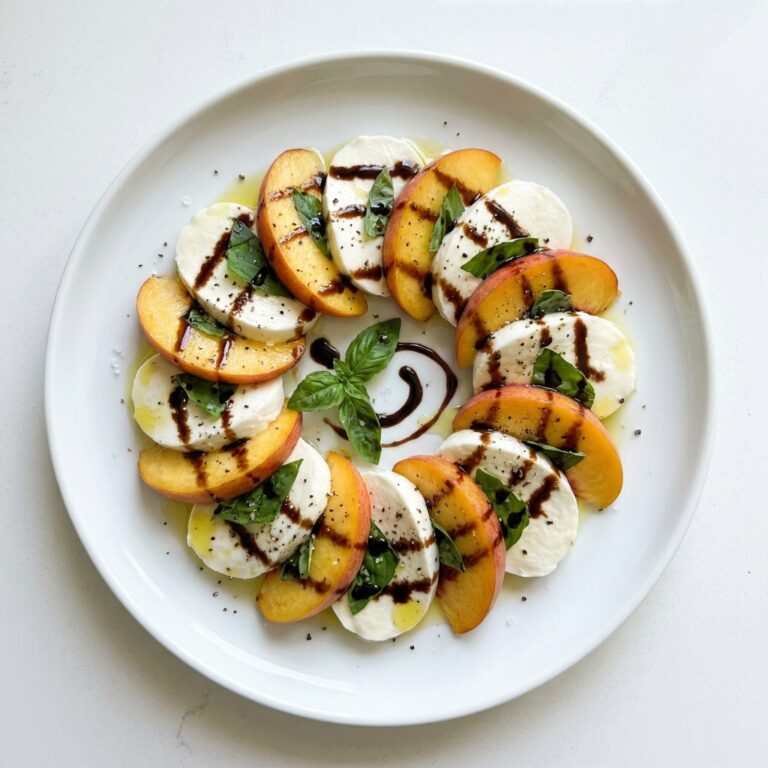 Peach Caprese Salad with Balsamic Glaze