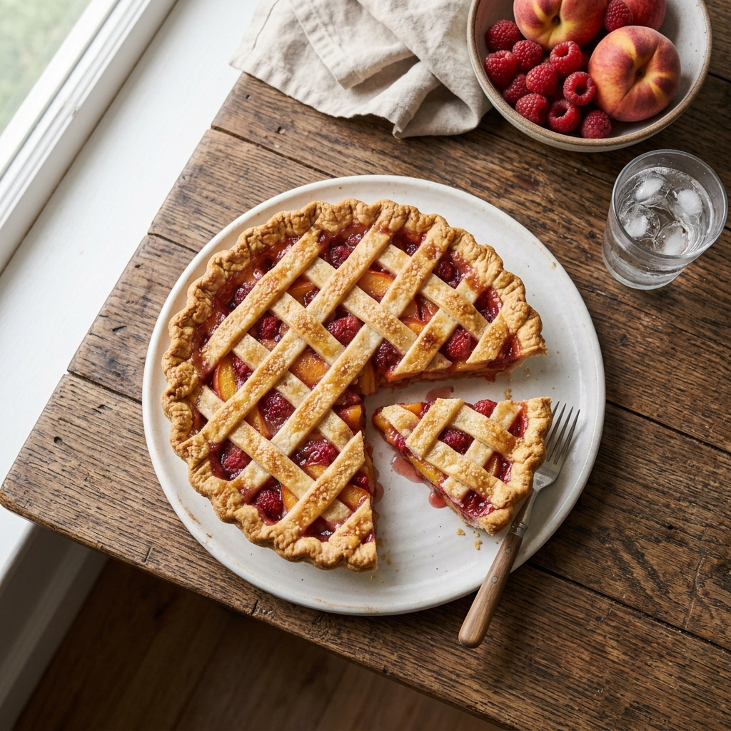 Peach Raspberry Pie