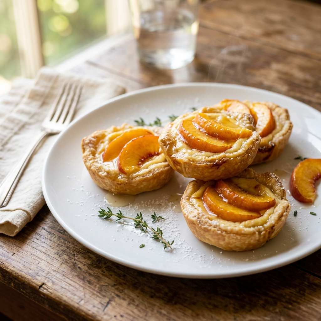 Peach and Cream Cheese Mini Tarts