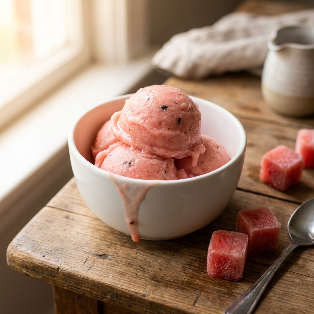 3-Ingredient Watermelon Ice Cream