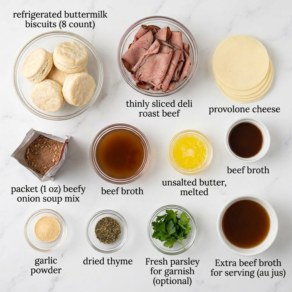 Baked french dip biscuits recipe