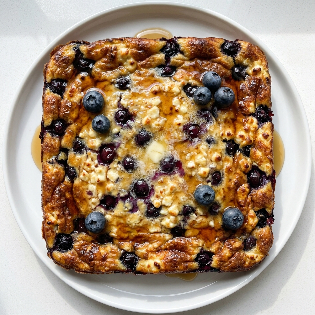 Blueberry Cottage Cheese Breakfast Bake