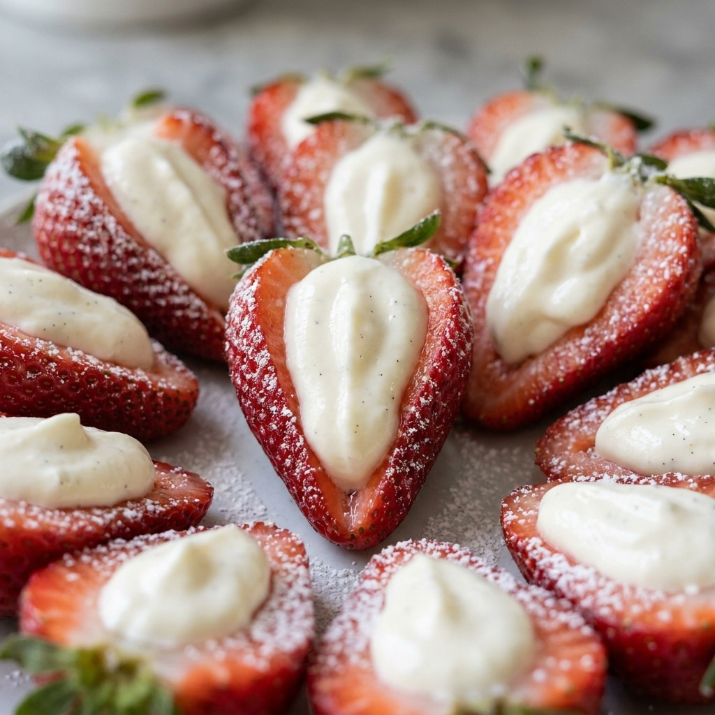 Cheesecake deviled strawberries