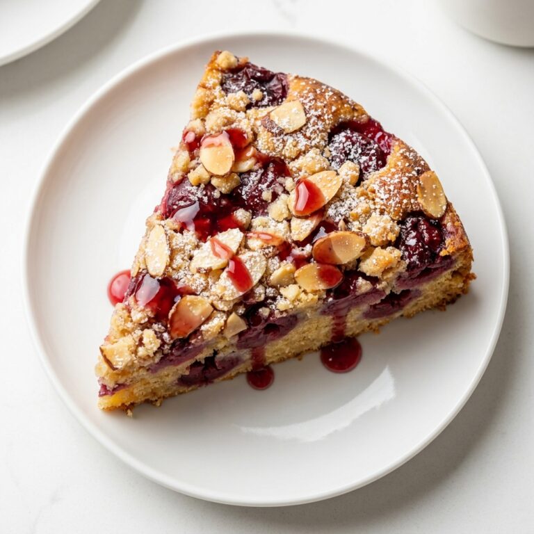 Cherry Almond Crumble Cake