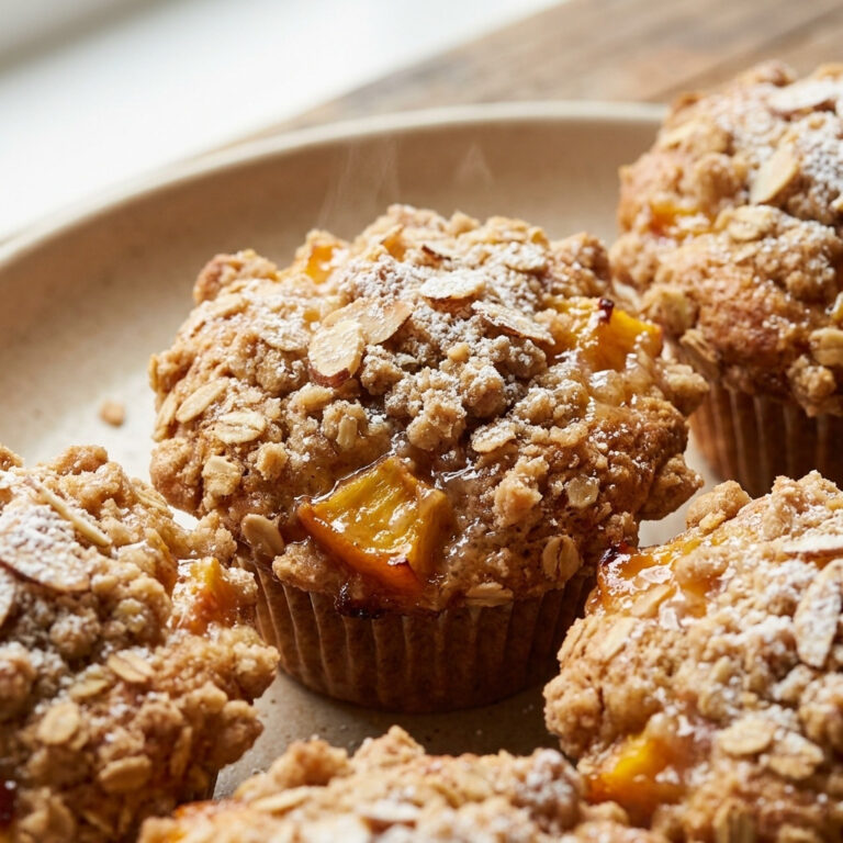 Cozy Peach Crumble Muffins Recipe