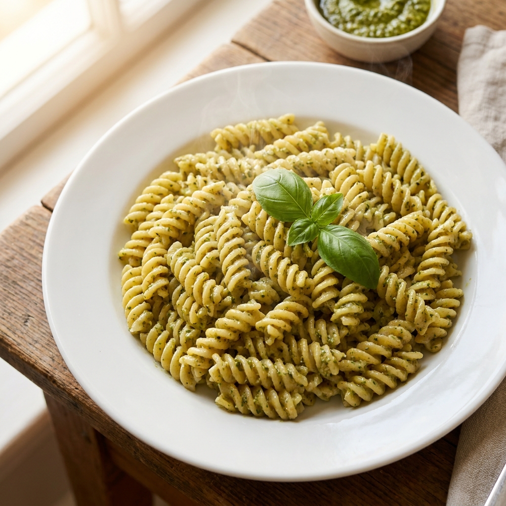 Creamy Basil Pesto Pasta Salad
