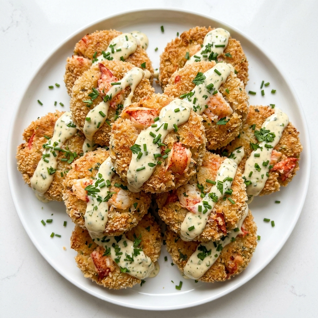 Crispy Lobster Cakes with Lemon Herb Aioli