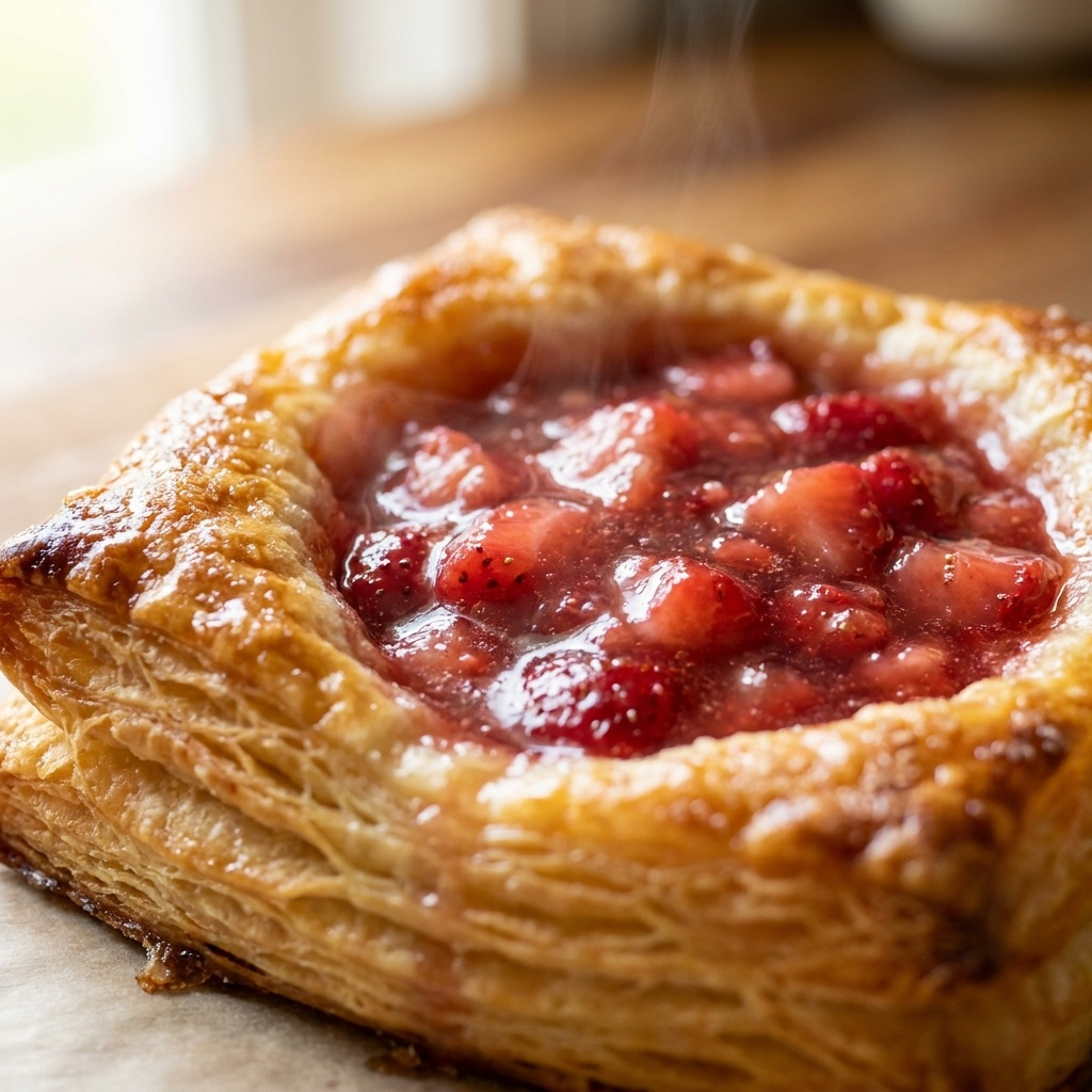 Delicious Strawberry Danish Recipe Perfect for a Fast Breakfast or Sweet Dessert Treat