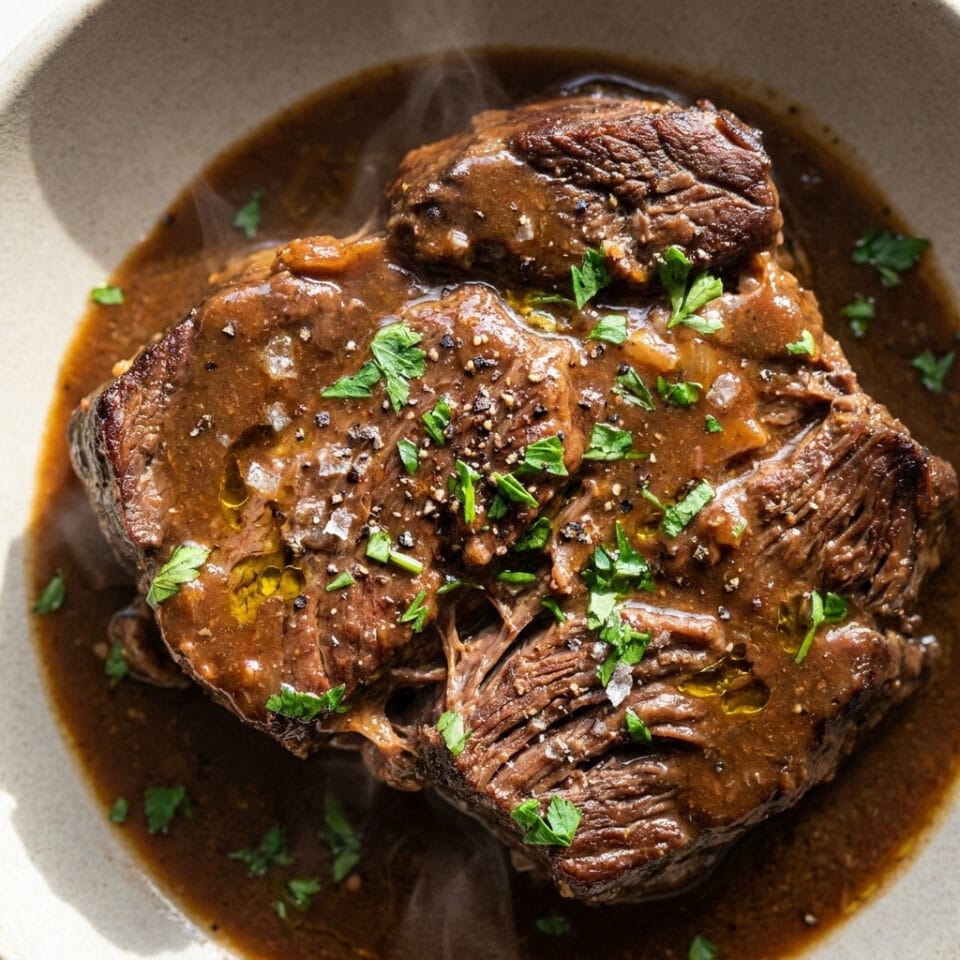 Easy Crock Pot Pot Roast (with Gravy!)