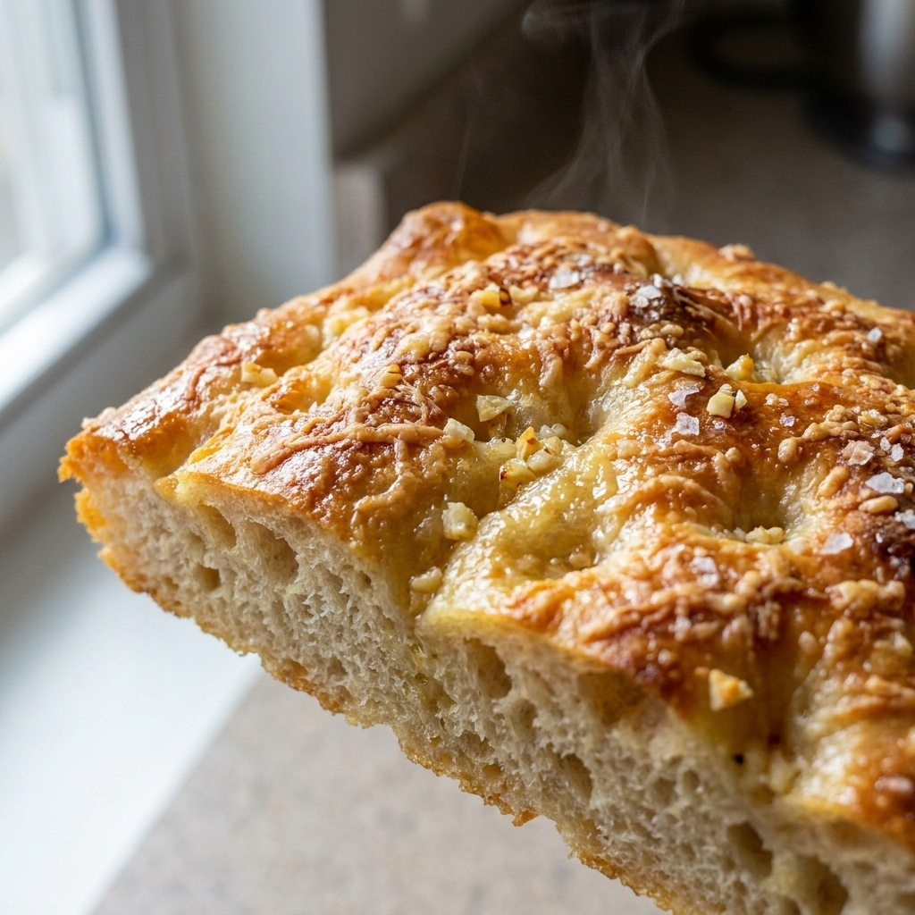 Easy Garlic Parmesan Focaccia Bread Recipe Loaded with Savory Flavor