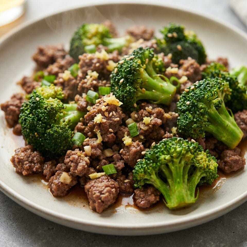 Flavorful Ground Beef and Broccoli
