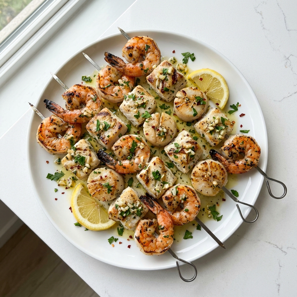 Grilled Seafood Skewers are the pinnacle of summer