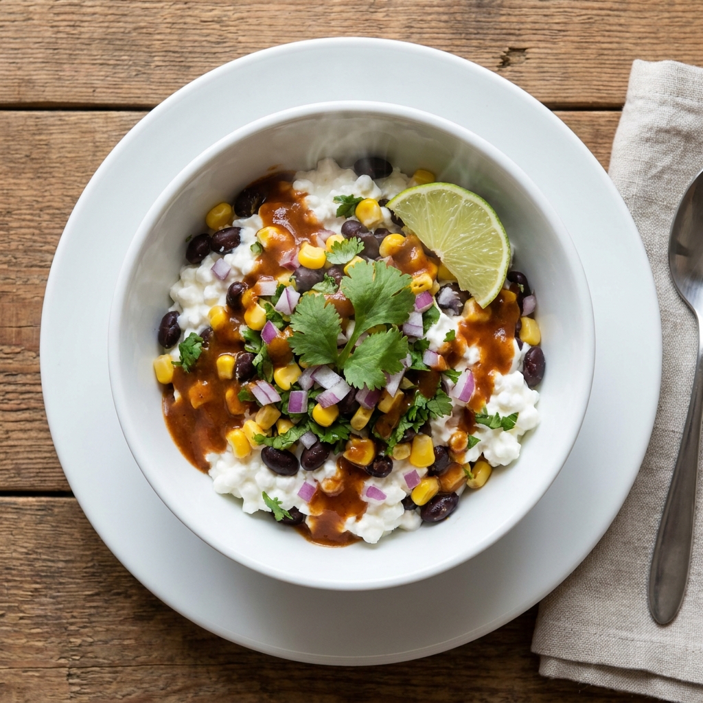 High-Protein High-Fiber Taco Cottage Cheese Bowl