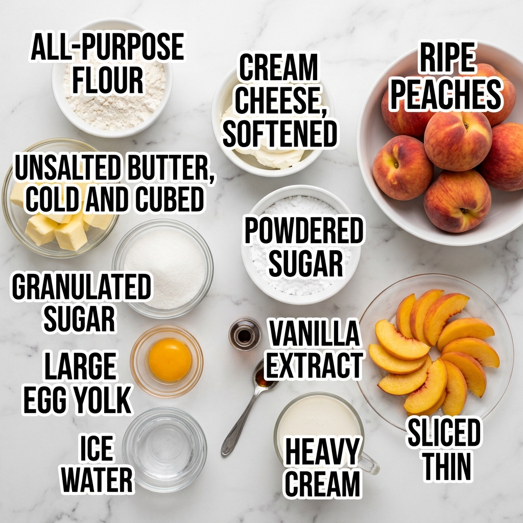 Peach and Cream Cheese Mini Tarts
