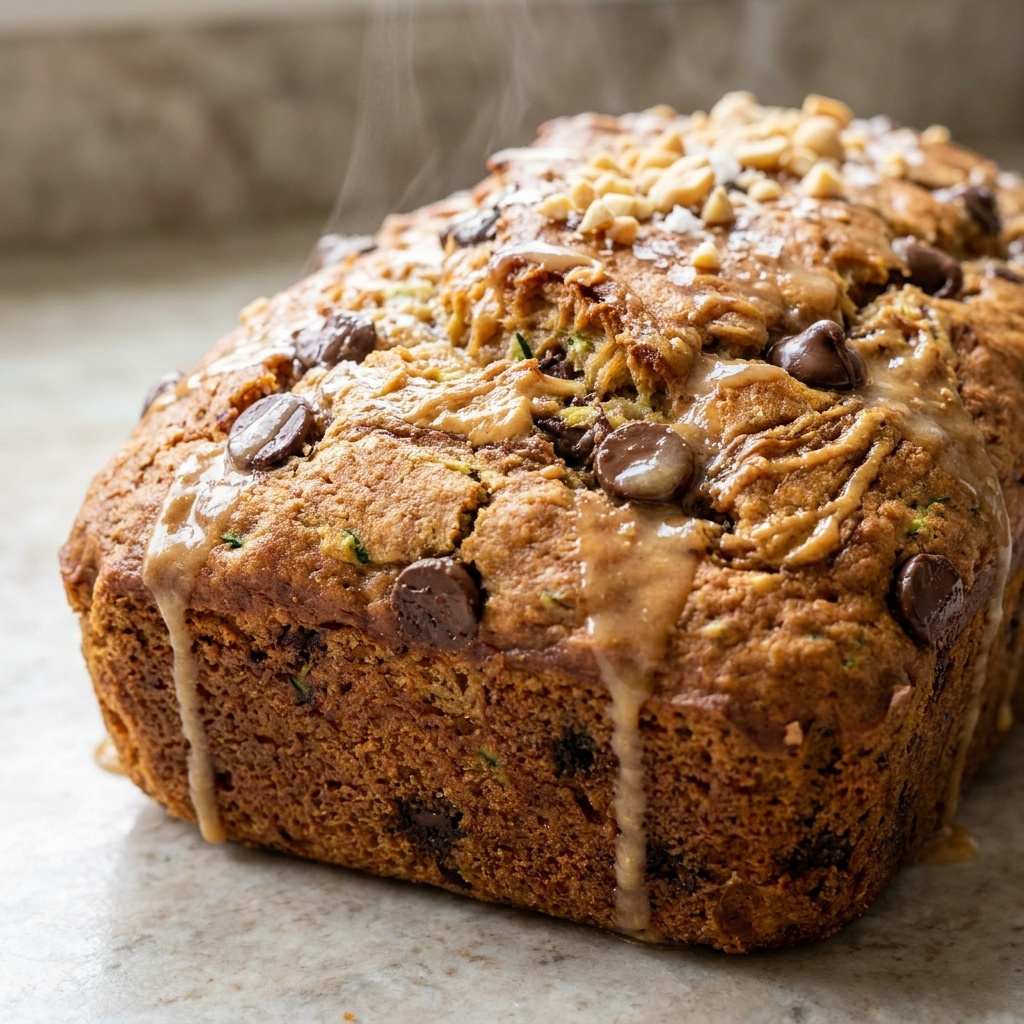Peanut Butter Chocolate Chip Zucchini Bread