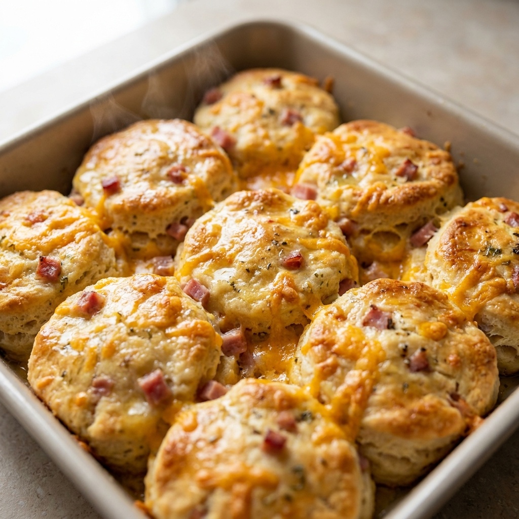 ham and cheese butter swim biscuits