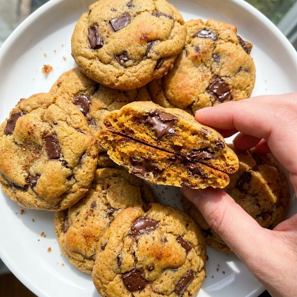 Brown Butter Pumpkin Chocolate Chip Cookies