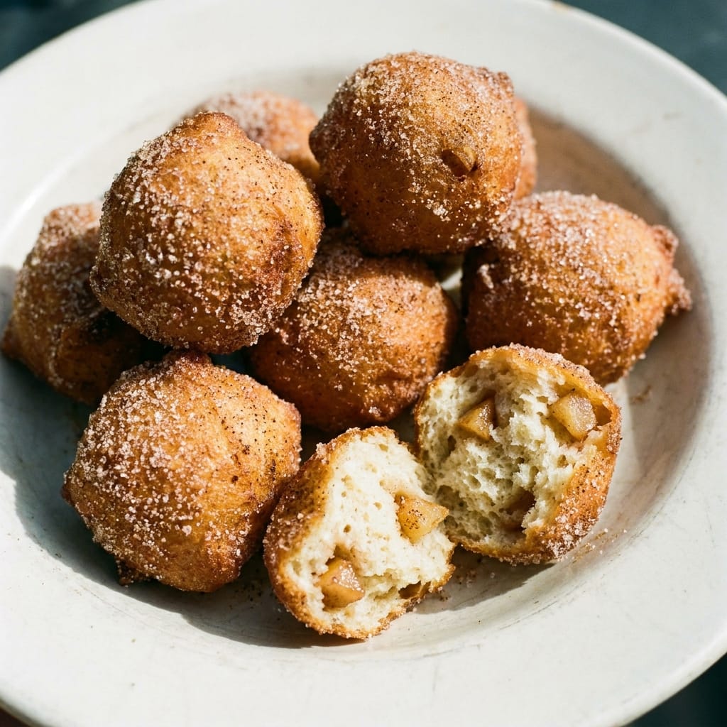 Cinnamon Sugar Apple Fritter Bites