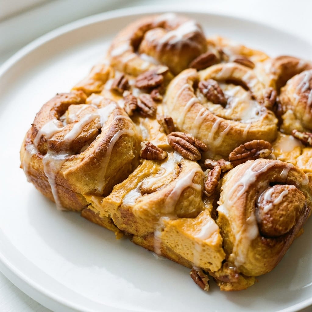Pumpkin Cheesecake Cinnamon Roll Bake