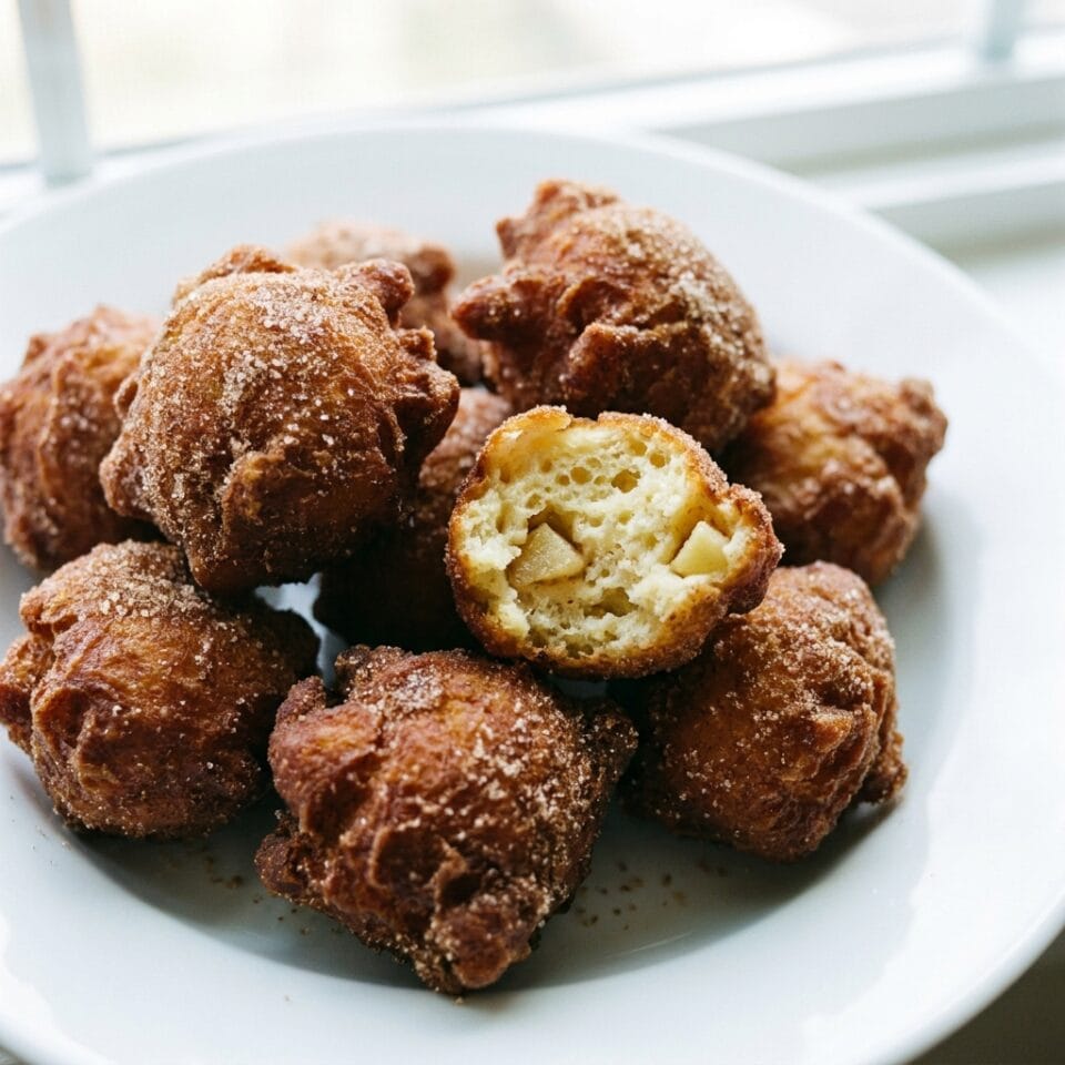 Cinnamon Sugar Apple Fritter Bites
