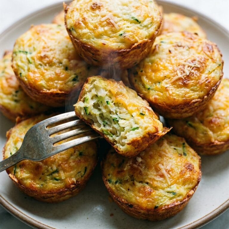 Crispy Parmesan Zucchini Potato Muffins